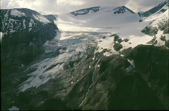 Luftbild Gletscher &ouml;stl. Gro&szlig;glockner Pa&szlig;