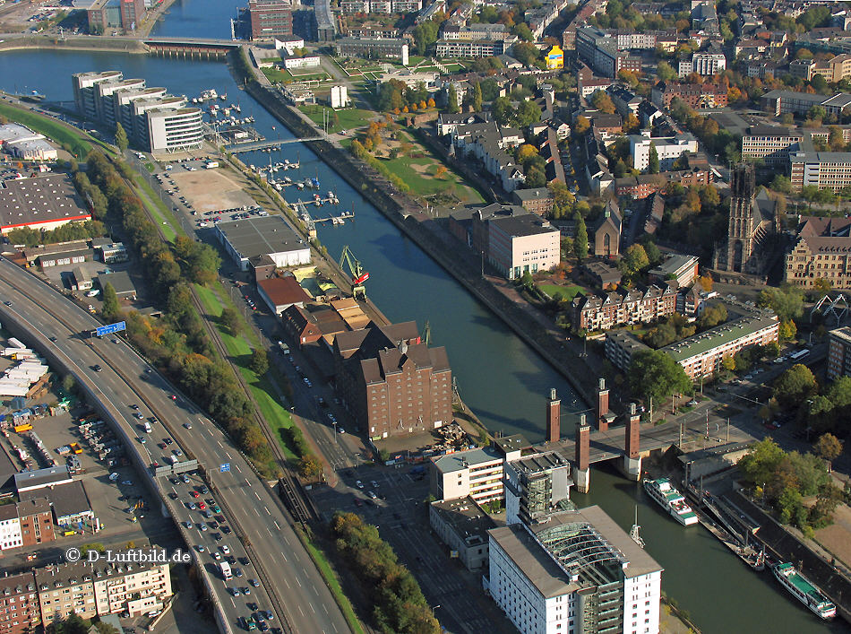 Luftbild Duisburg Innenhafen Stadtmitte