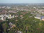 Luftbild Grugapark, Grugahalle, Messe Essen